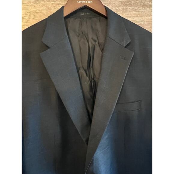 Ralph Lauren Suit blazer men size 46L WOOL grey 2 buttons - Picture 8 of 10